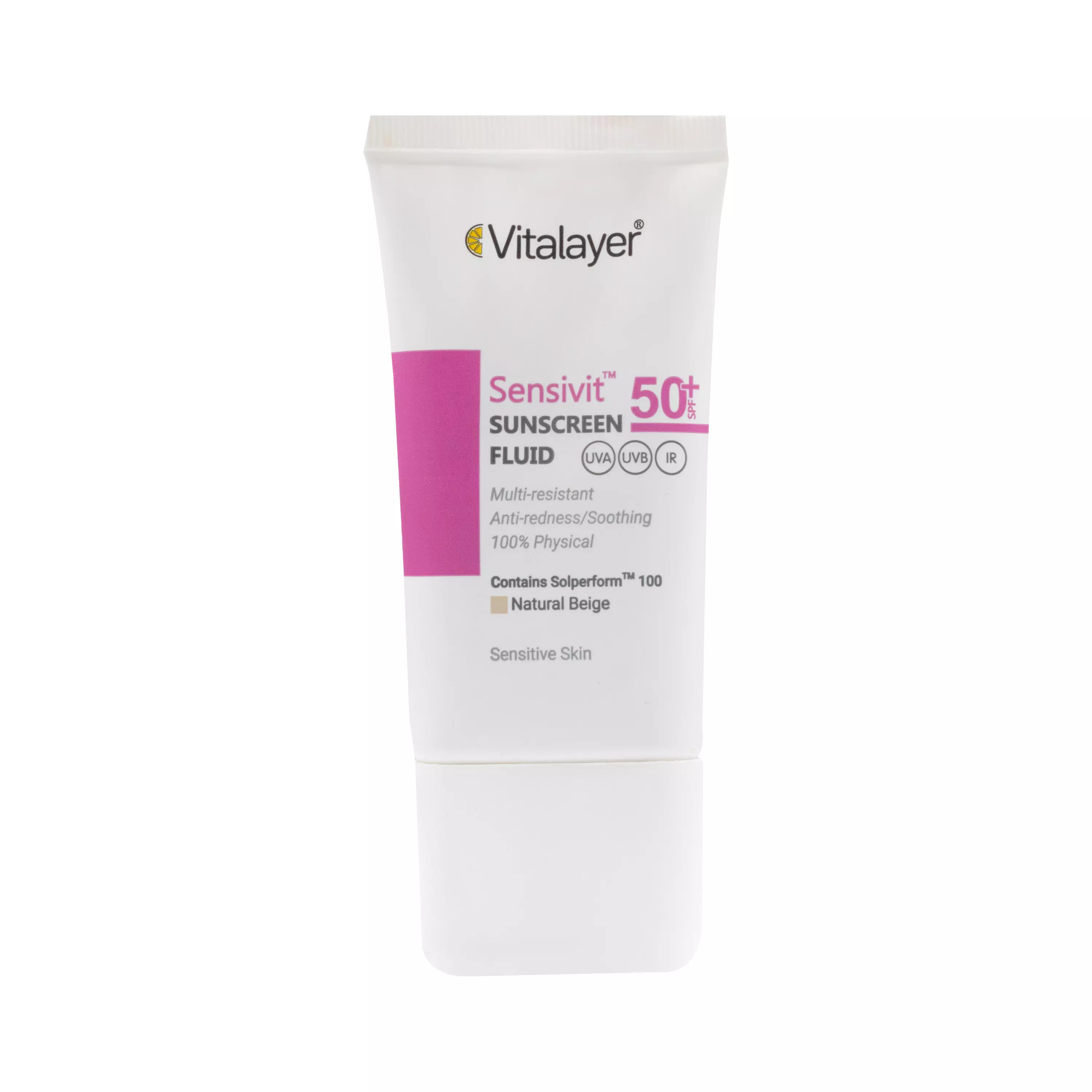 فلوئید ضد آفتاب +SPF50 بژ طبیعی سنسی ویت ویتالیر